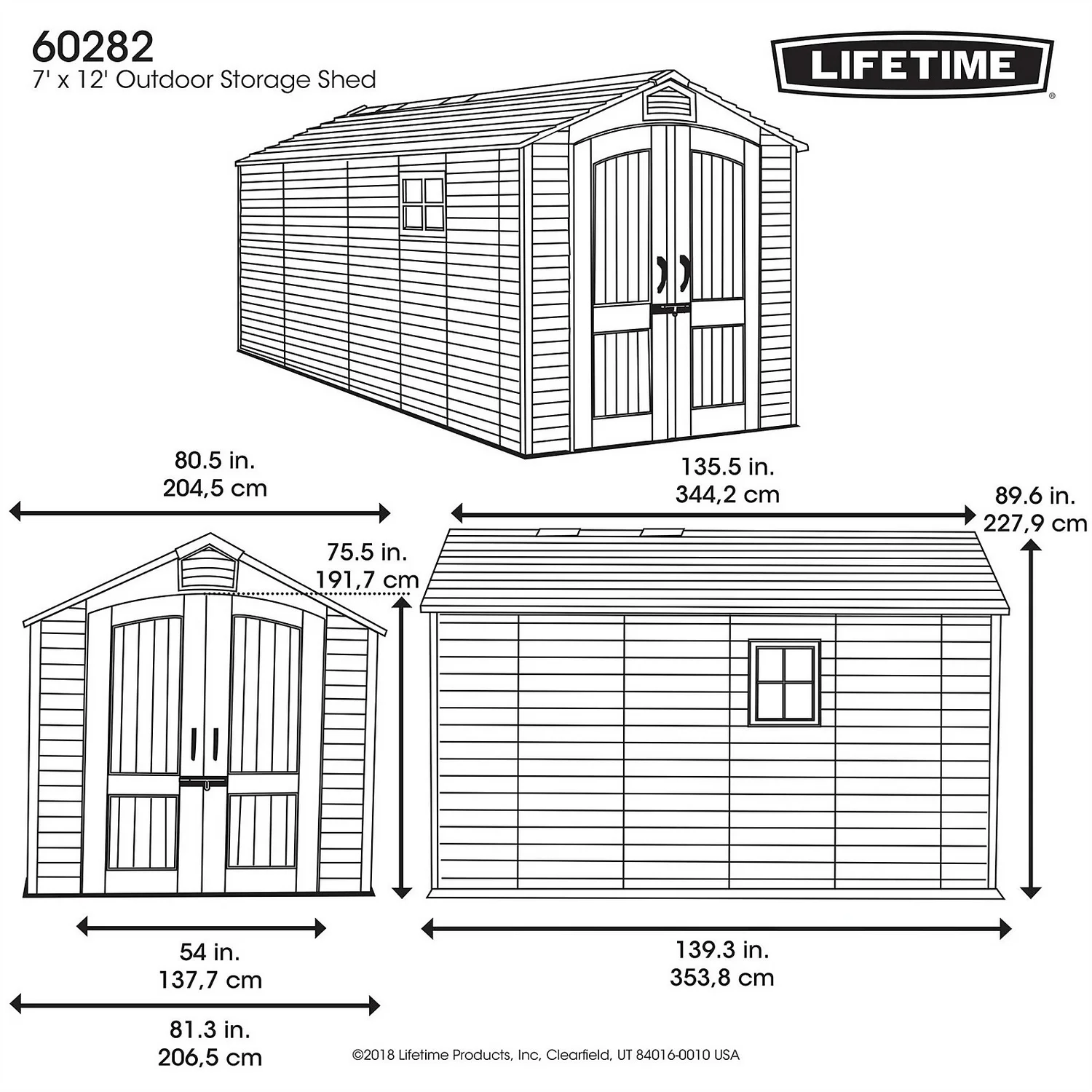 Lifetime 7 X 12ft Outdoor Storage Shed - Installation Included 8 Lifetime 7 X 12ft Outdoor Storage Shed - Installation Included - Image 8
