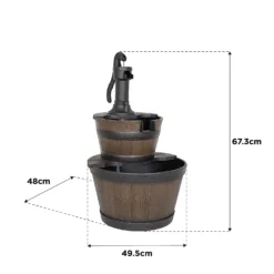 Stylish Fountain Whiskey Barrels Garden Water Feature -Garden Decorations and Ornaments Store 13944159 4655005845151116