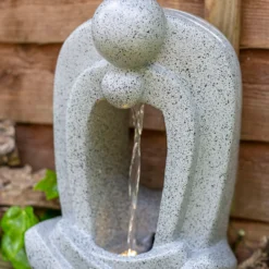 Stylish Fountain Zen Pour Garden Water Feature With LEDs -Garden Decorations and Ornaments Store 13947173 3655005844923803
