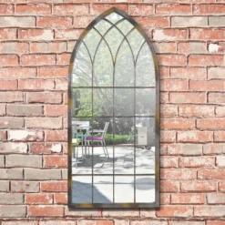 MirrorOutlet Rose Garden Rustic Arch Metal Garden Mirror- 115x50cm -Garden Decorations and Ornaments Store 13950554 2994987139039328