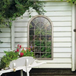MirrorOutlet Somerley Eden Country Arch Large Metal Garden Mirror - 129x76cm -Garden Decorations and Ornaments Store 13950557 2014987139974299