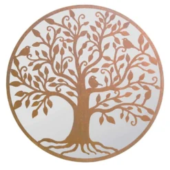 MirrorOutlet Stag Deer Round Garden Mirror - 100cm -Garden Decorations and Ornaments Store 13950585 4514987138931583