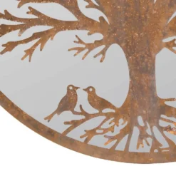 MirrorOutlet Birds Round Circular Garden Mirror - 100cm -Garden Decorations and Ornaments Store 13950586 1054987139352054
