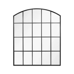 Black Industrial Arch Garden Mirror