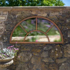 Half Moon Aged Arch Garden Mirror -Garden Decorations and Ornaments Store 13965927 3865001706619904