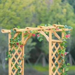 Homebase Wooden Garden Arched Trellis With Planters 11 Homebase Wooden Garden Arched Trellis With Planters -Garden Decorations and Ornaments Store 13967032 6315014369254225