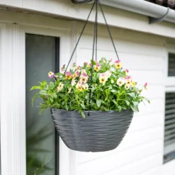 Wave Hanging Basket Charcoal - 35cm -Garden Decorations and Ornaments Store 13973619 8425011239864117