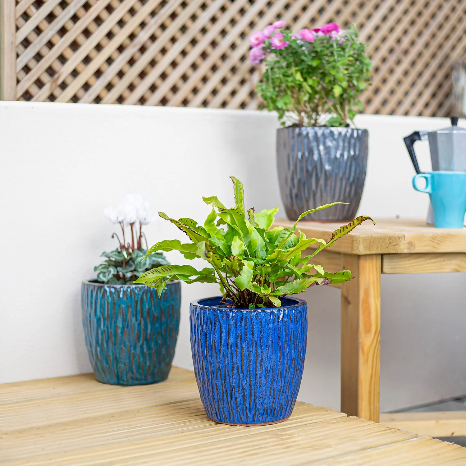 Chiswick Textured Pot Black - 38cm 6 Chiswick Textured Pot Black - 38cm - Image 6