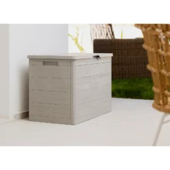 Toomax Garden Storage Box 160L - Warm Grey -Garden Decorations and Ornaments Store 13997480 6735004537331098