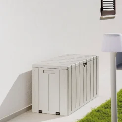 Toomax Bravo Garden Storage Box 270L - Warm Grey -Garden Decorations and Ornaments Store 13997481 1325004537305337