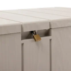 Toomax Bravo Garden Storage Box 270L - Warm Grey -Garden Decorations and Ornaments Store 13997481 1505004537275931