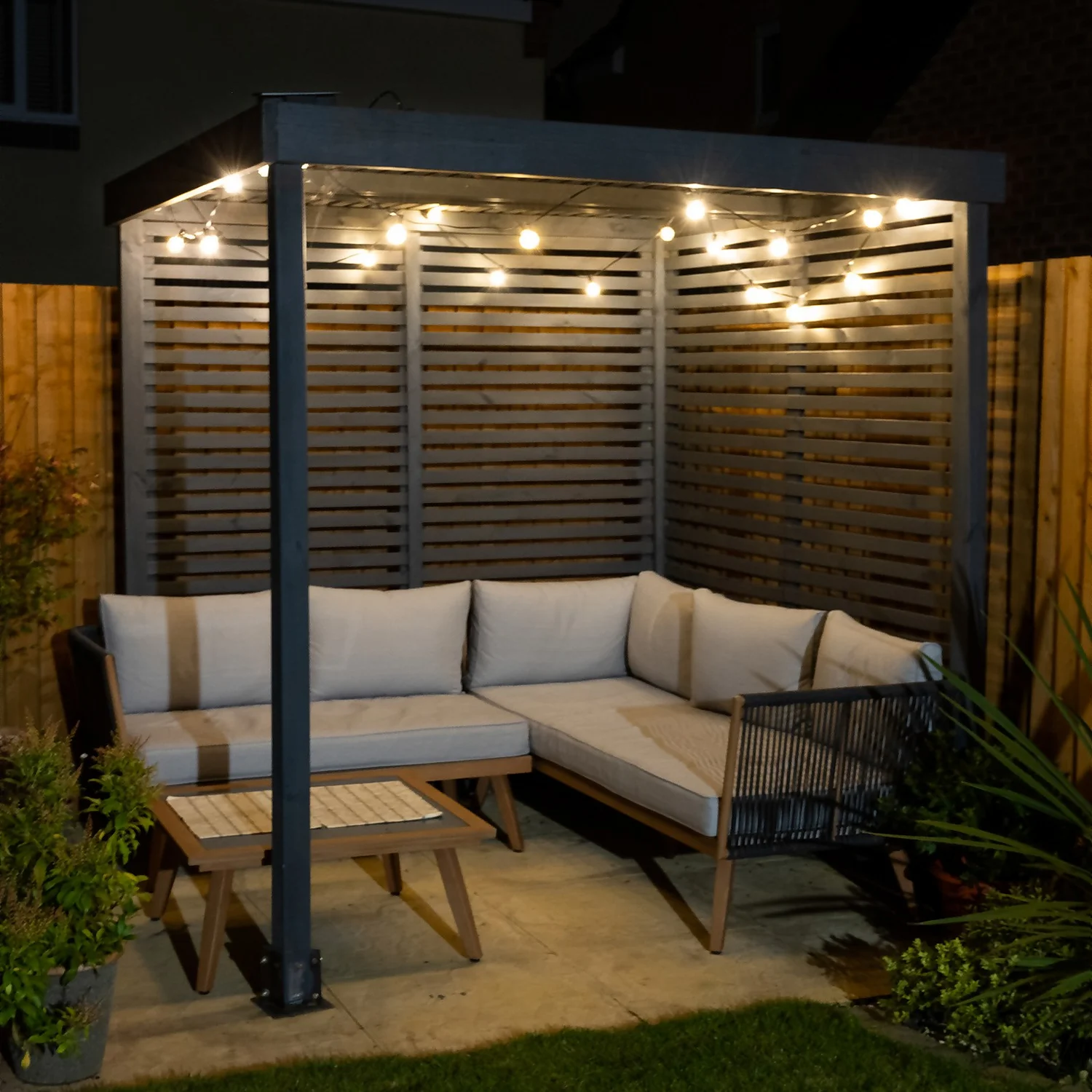 Forest Garden Modular Pergola With 2 Side Panel Packs 2 Forest Garden Modular Pergola With 2 Side Panel Packs - Image 2