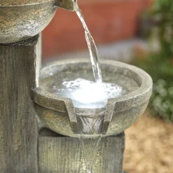 Stylish Fountain Ash Columns Water Feature With LEDs -Garden Decorations and Ornaments Store 14519359 2355047822573173