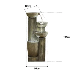 Stylish Fountain Ash Columns Water Feature With LEDs -Garden Decorations and Ornaments Store 14519359 5615047822695786