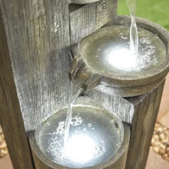 Stylish Fountain Ash Columns Water Feature With LEDs -Garden Decorations and Ornaments Store 14519359 9495047822654713